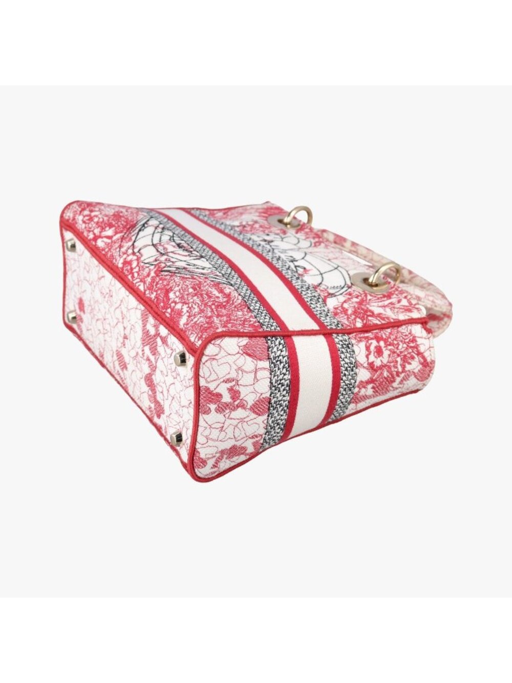 ★SOLD★ Dior D-light Royaume Red Multicolor Canvas Messenger - Picture 6 of 15